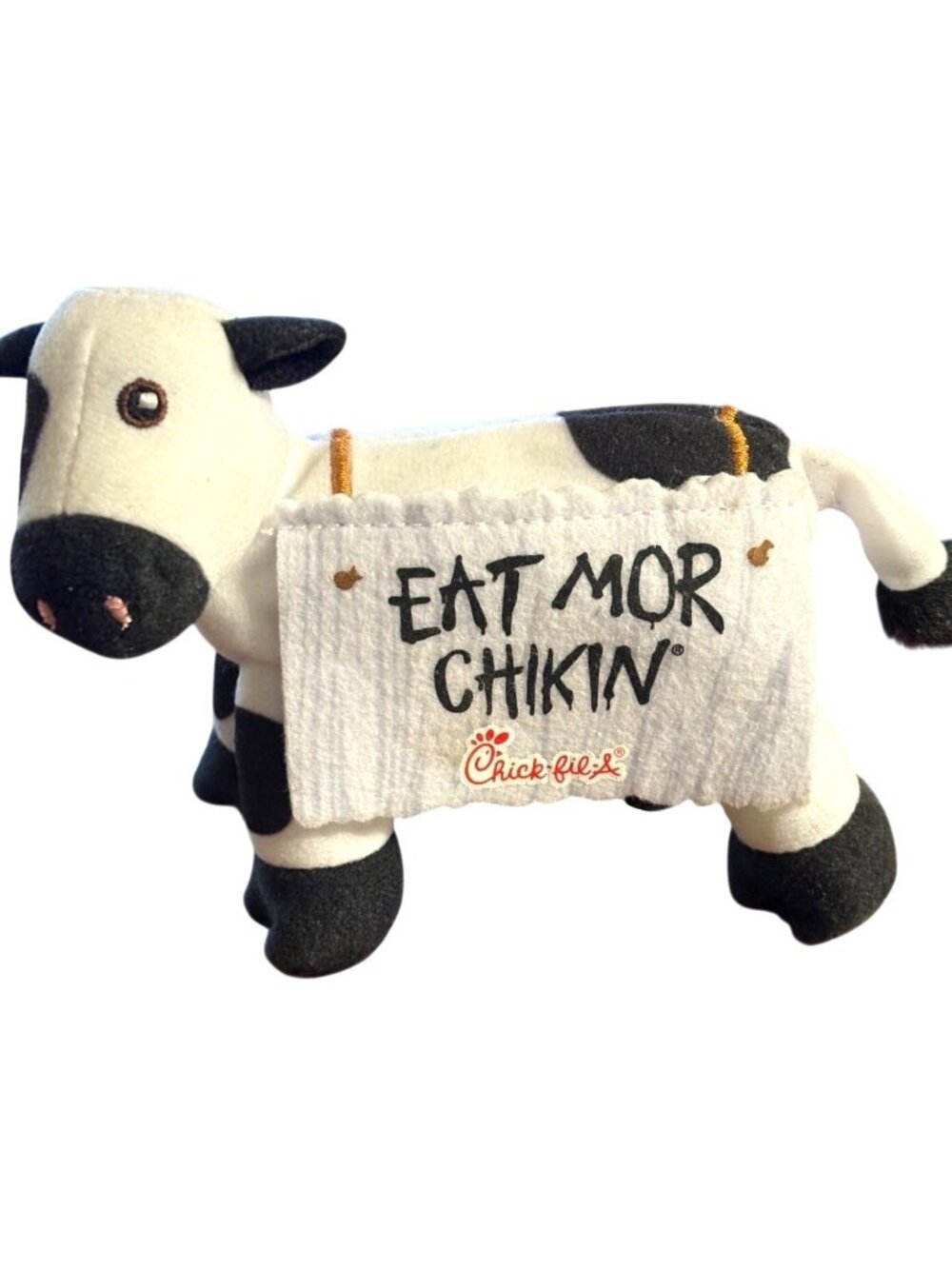 Chick-Fil-A Mini Cow Plush Eat Mor Chikin 4" Promo Restaurant Stuffed Plush 2020